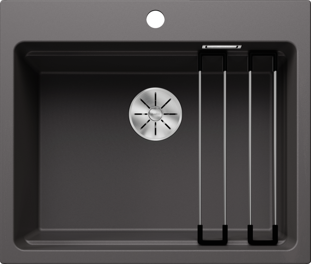 Chiuveta de bucatarie Etagon 6 524540, silgranit Gri Piatra, 600 x 510 mm, Blanco